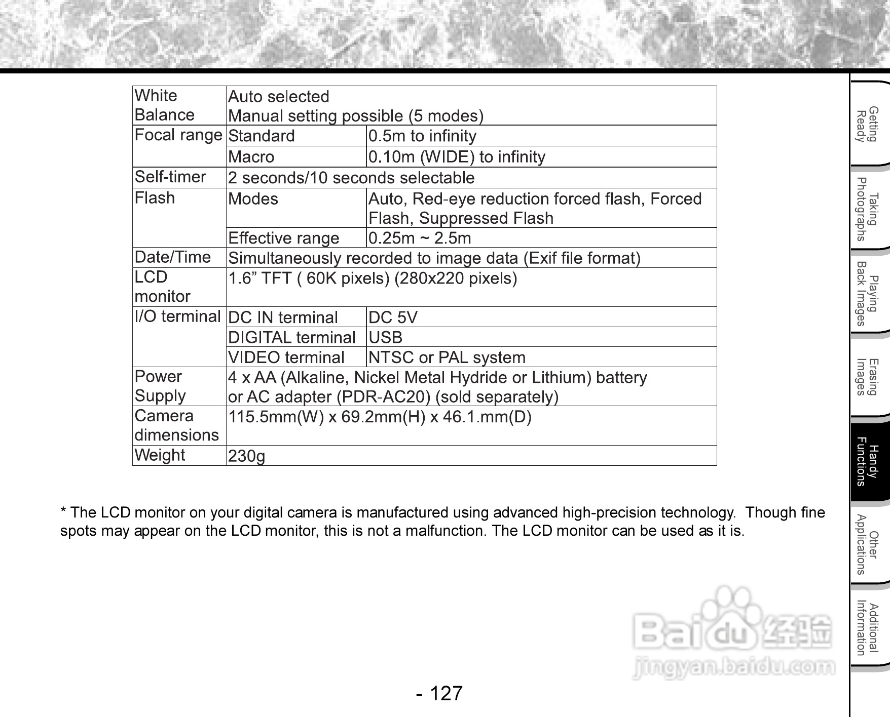东芝PDR-3300数码相机使用说明书:[13]