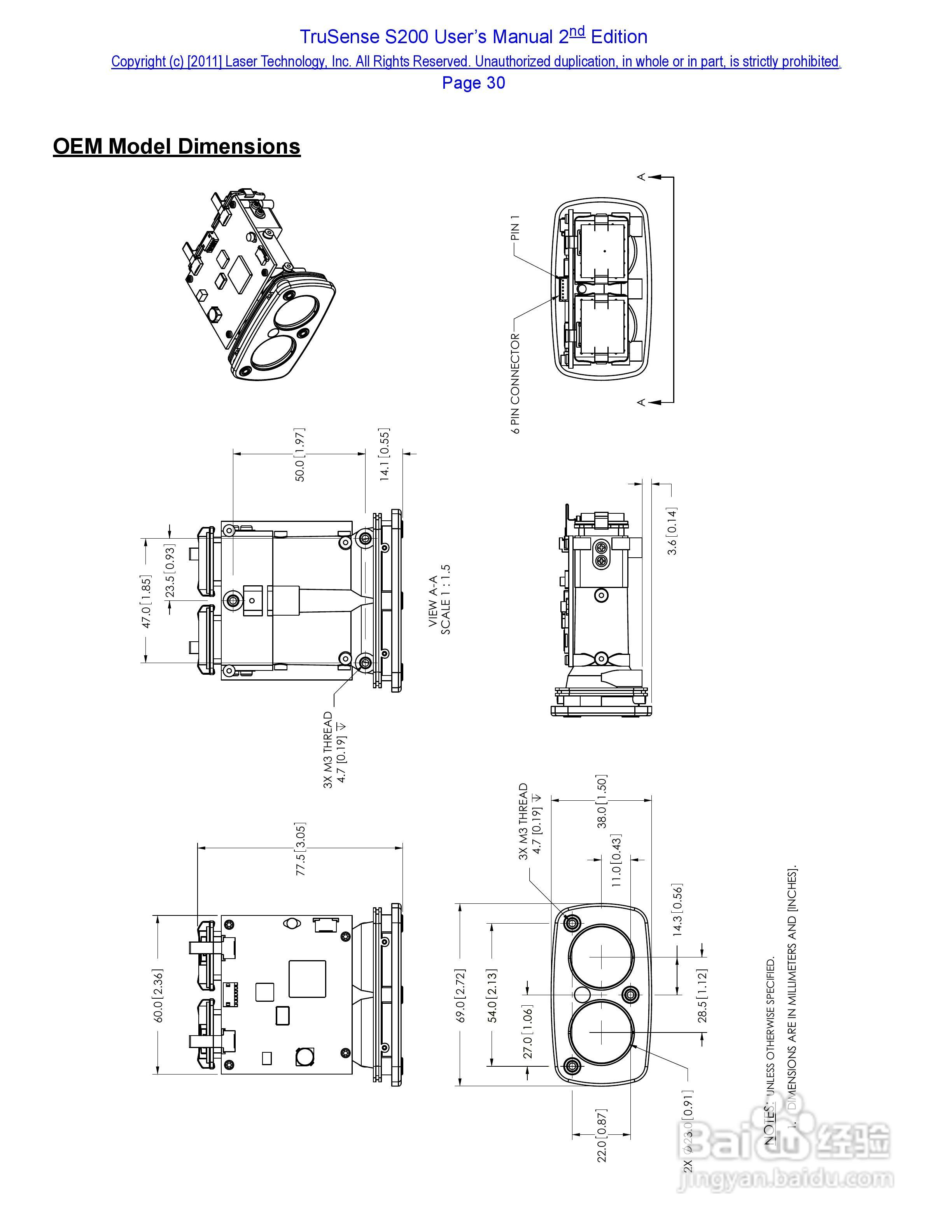 美国S200/S100激光测距传感器操作手册:[4]