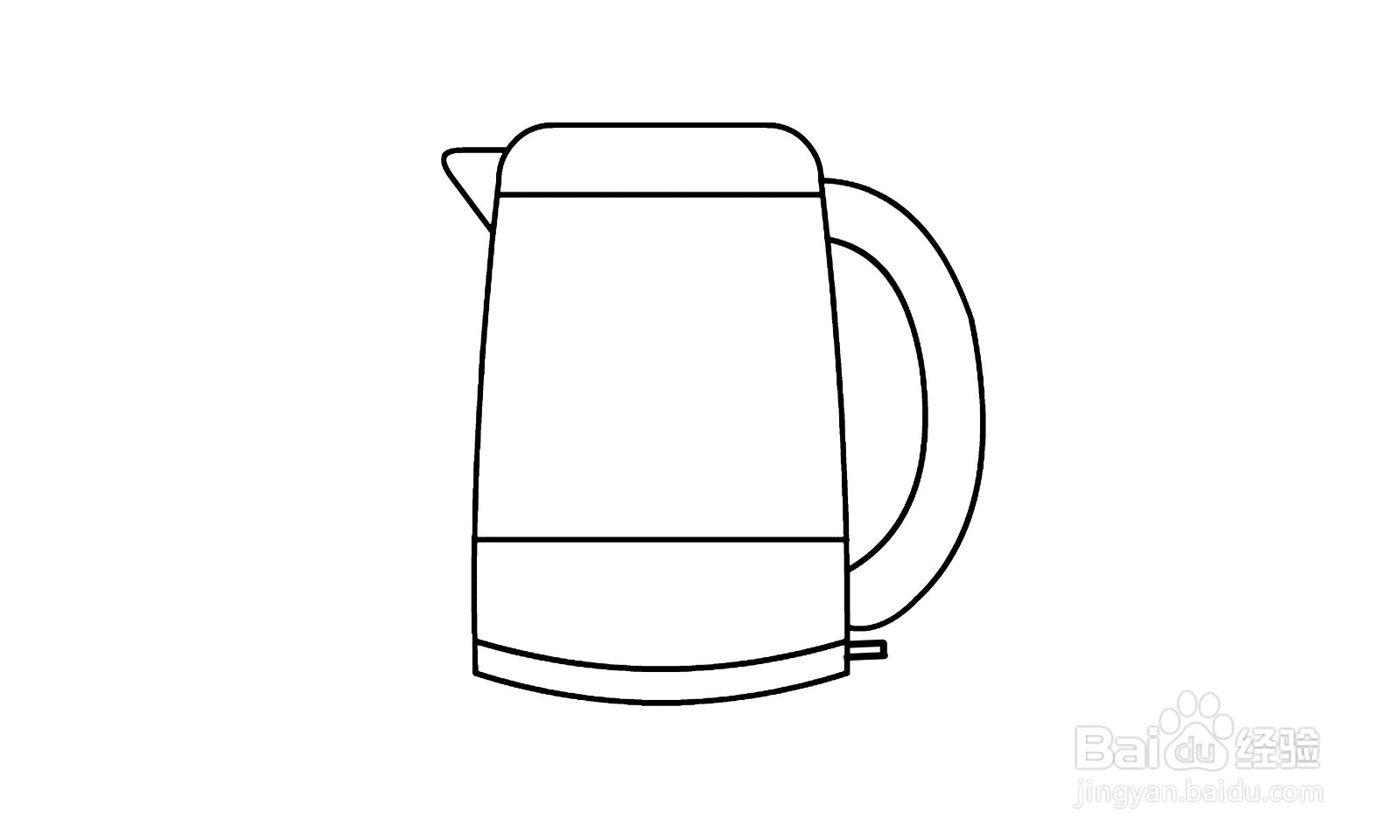 如何画出一个黄色的电热水壶