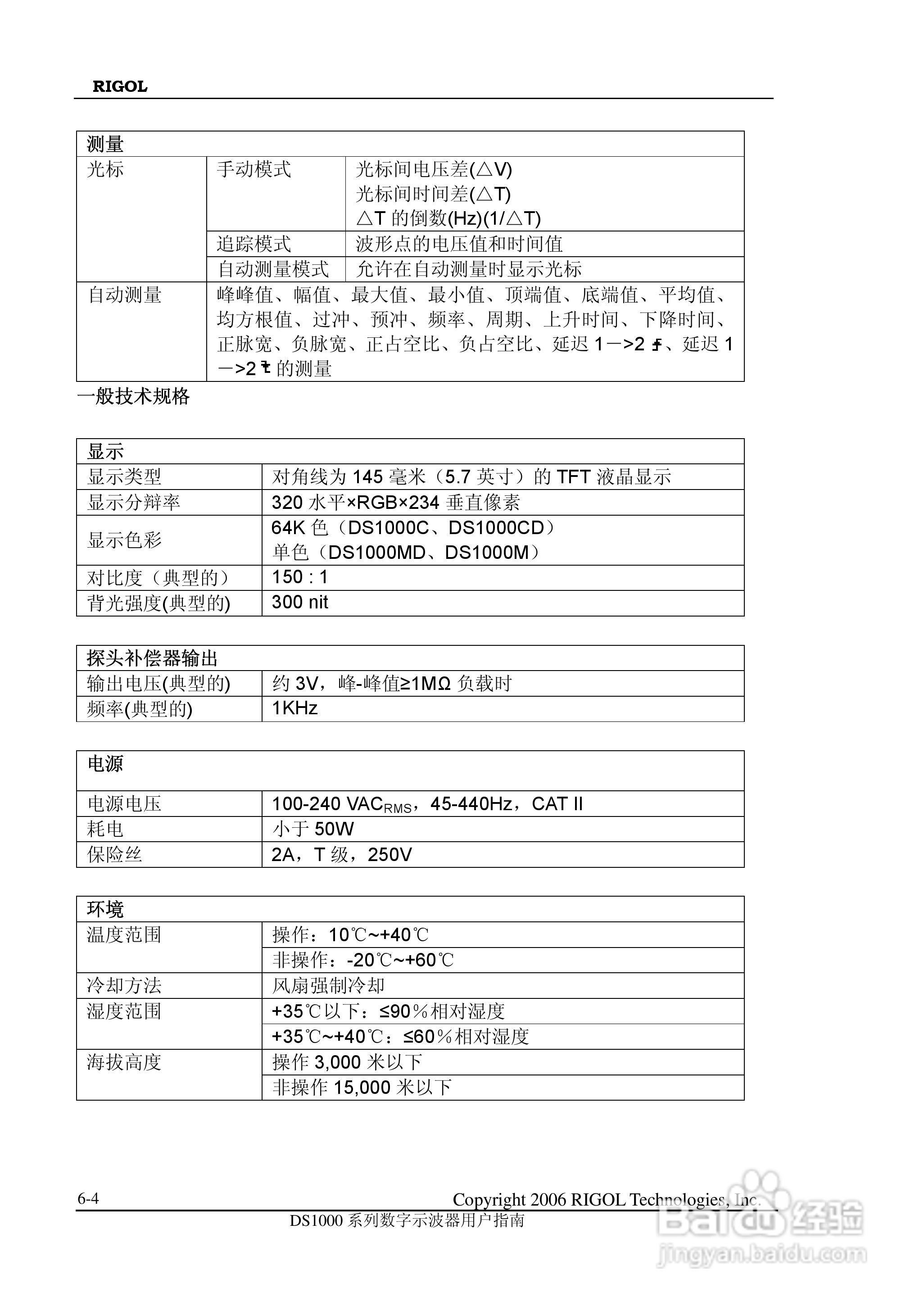 DS1000CD 系列数字示波器+逻辑分析仪使用说明书:[16]