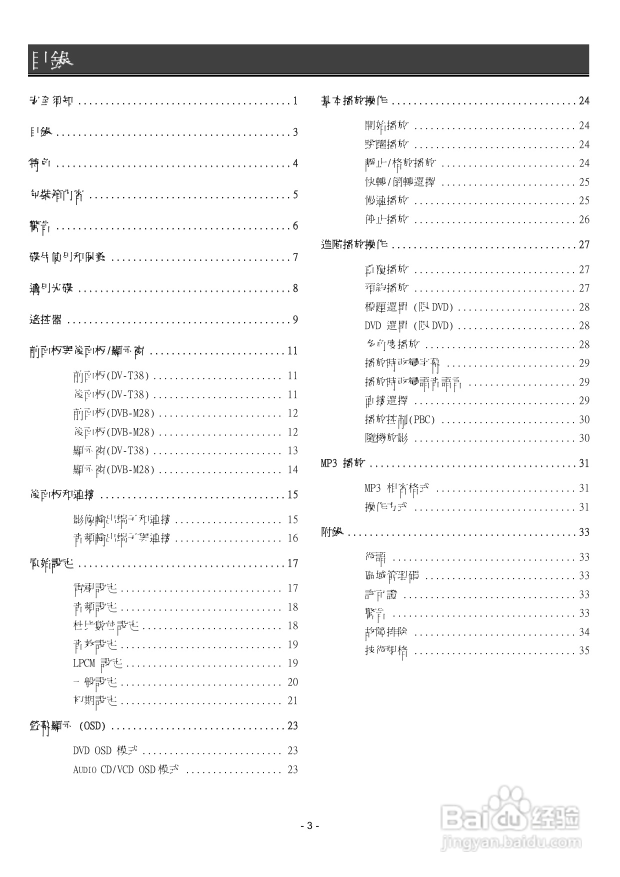 声宝DV-M28型DVD播放机说明书:[1]
