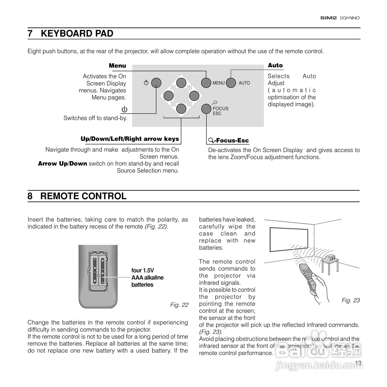SIM2 DOMINO 18投影机说明书:[2]