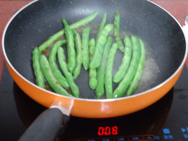 四季豆炒杏鲍菇