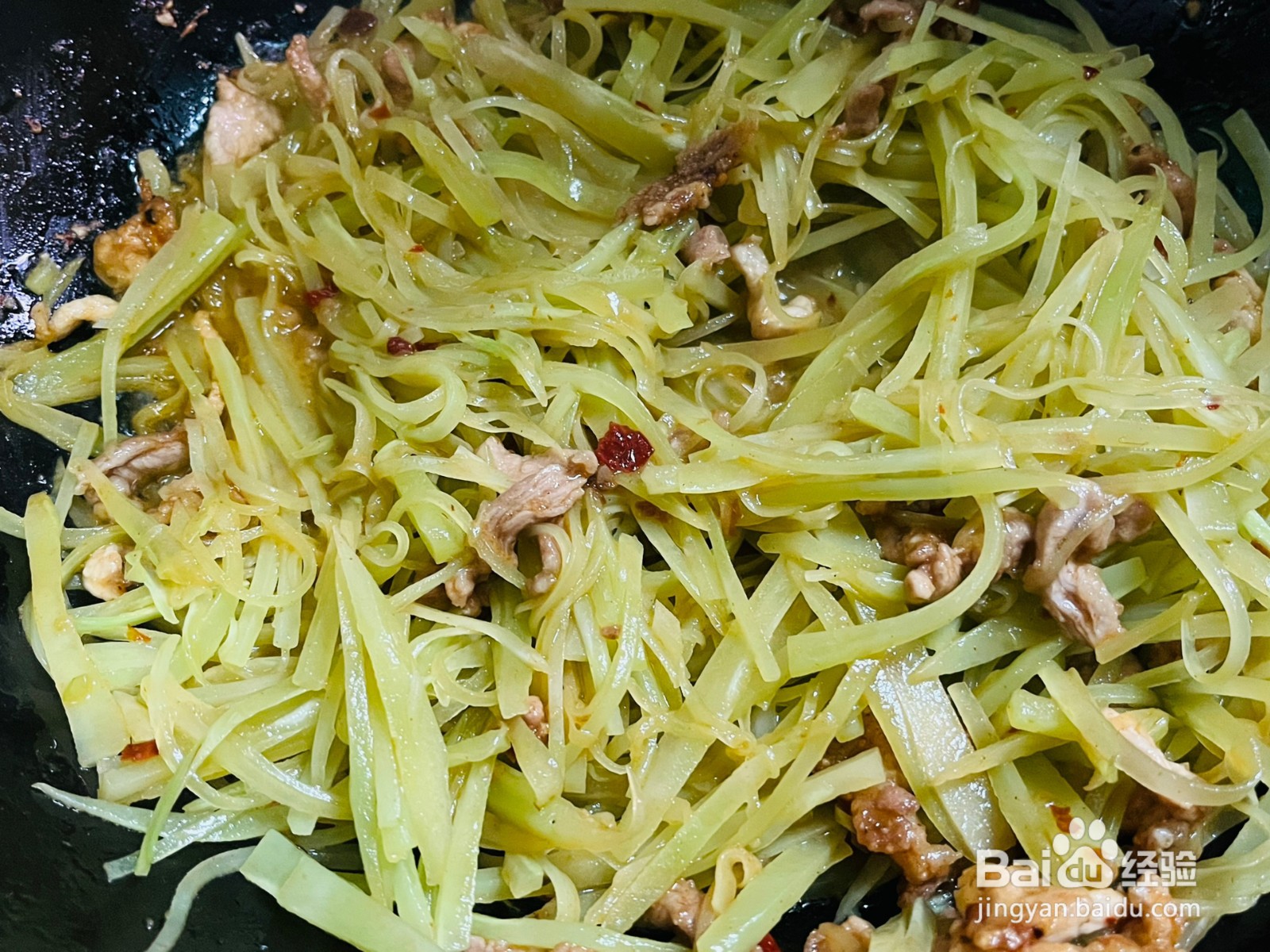 莴笋炒肉丝的做法