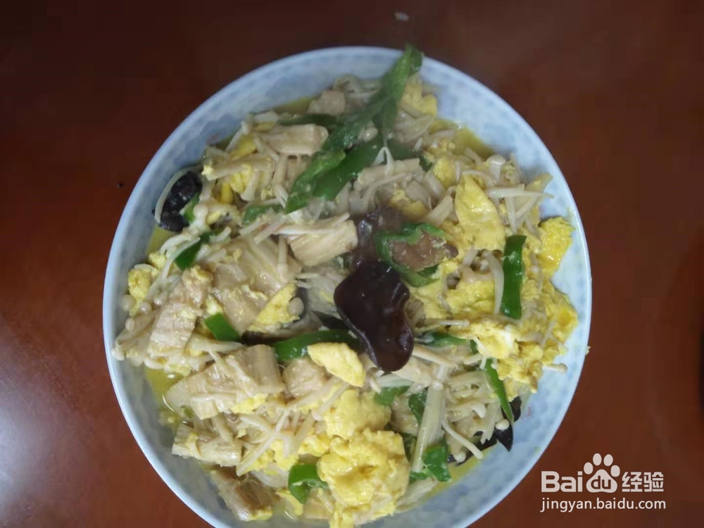 金针菇炒鸡蛋详细做法