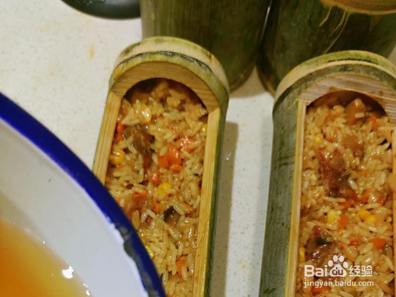 怎么做腊肠杂粮竹筒饭？