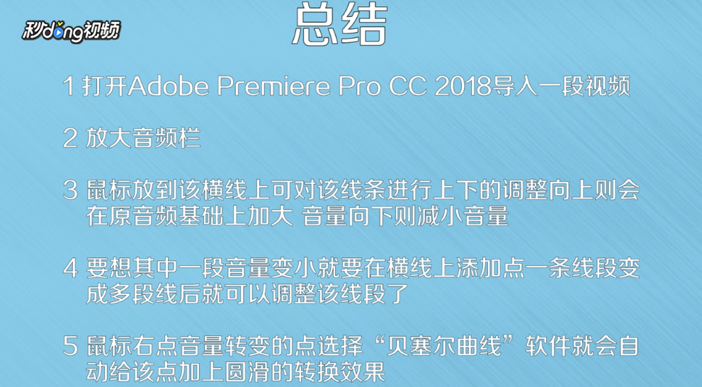 PR2018中如何调整音频的大小