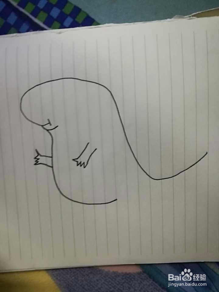 可爱小恐龙画法