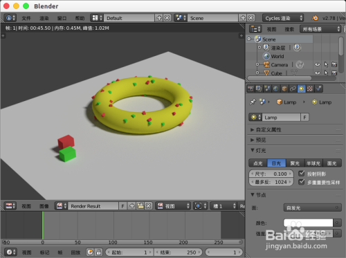 Blender制作甜甜圈 百度经验