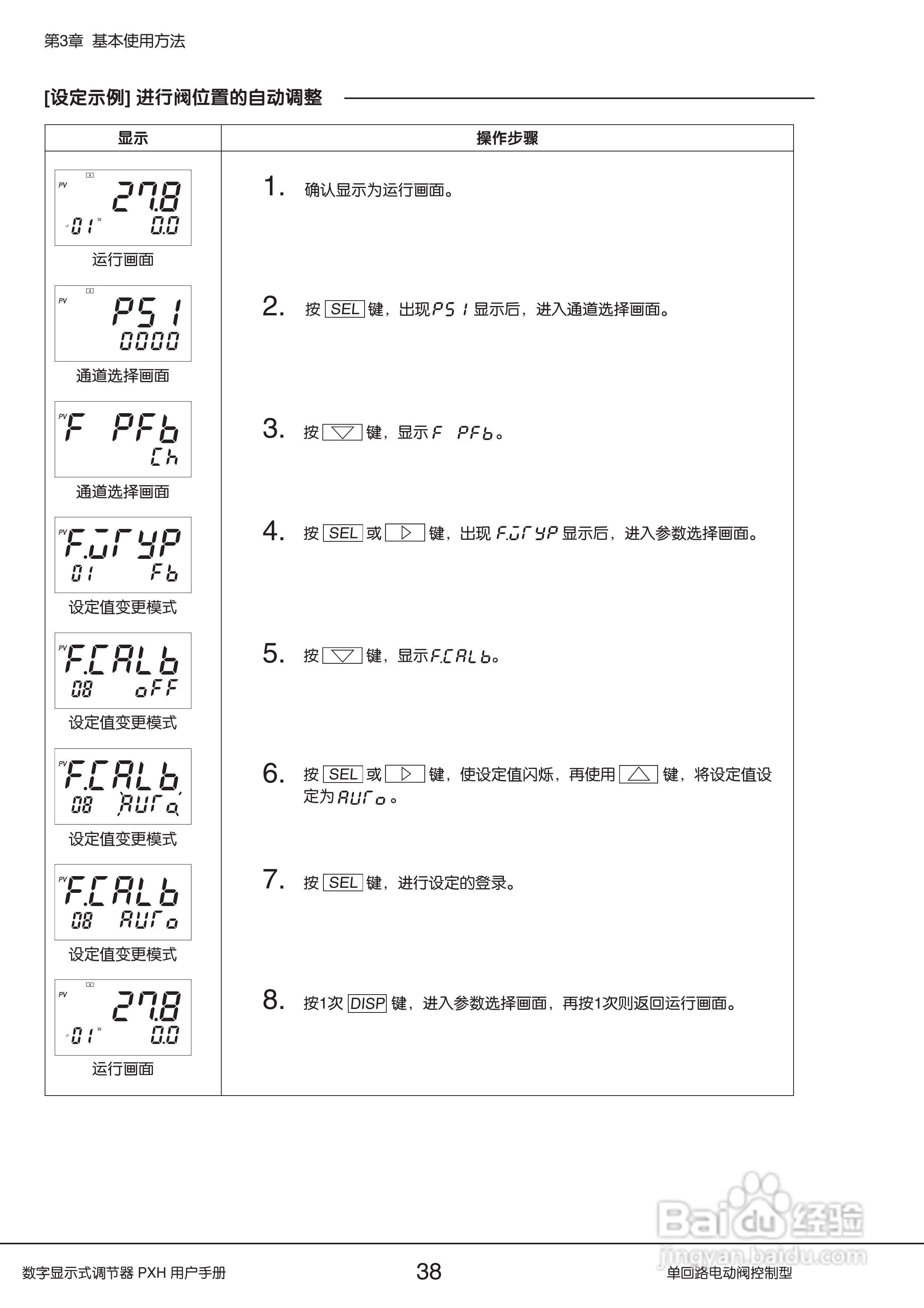 富士PXH电动阀控制型数字显示式调节器操作手册:[4]