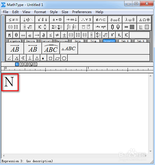 MathType怎么输入大写拗