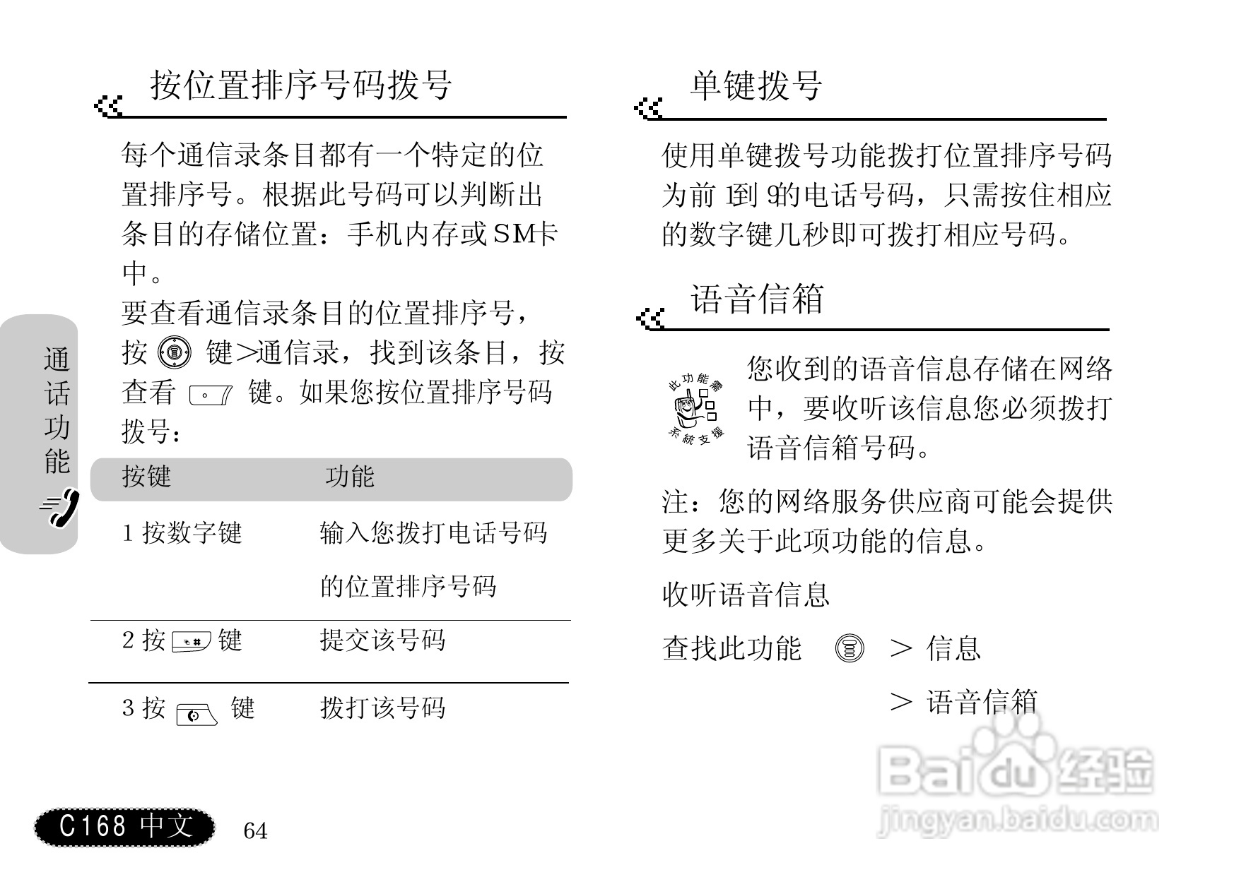 摩托罗拉C168手机使用说明书:[7]