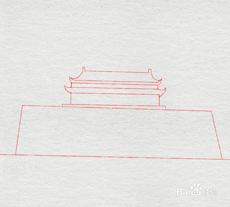 幼儿园简笔画天安门