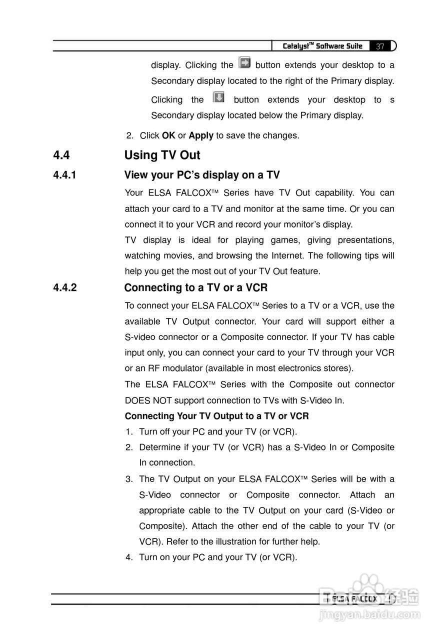 艾尔莎幻雷者 955FX-T 128T DTV型显卡说明书:[4]