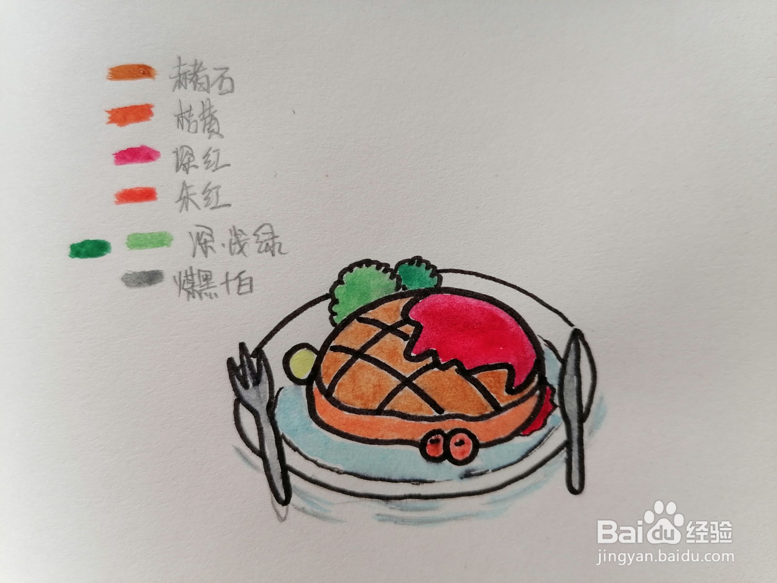 西冷牛排怎么画