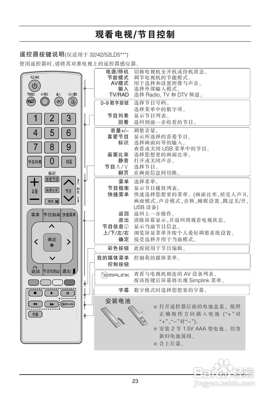 LG 47LD450-CA液晶彩电使用说明书:[3]