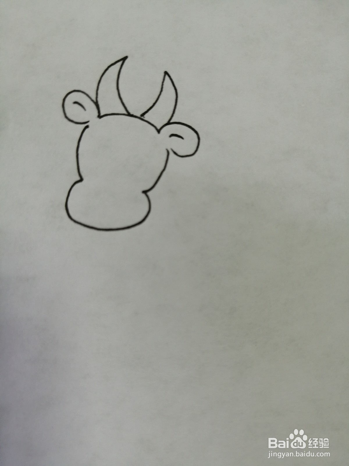 可爱的小牛怎么画