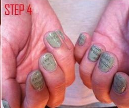 DIY美甲也疯狂教你用报纸学习美甲