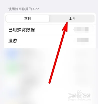 iphone怎么查看上月数据流量
