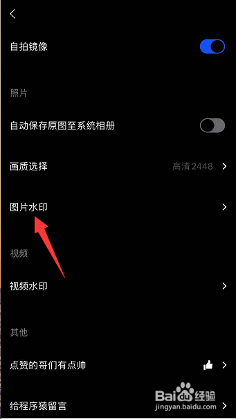 型男相机怎么更换图片水印样式