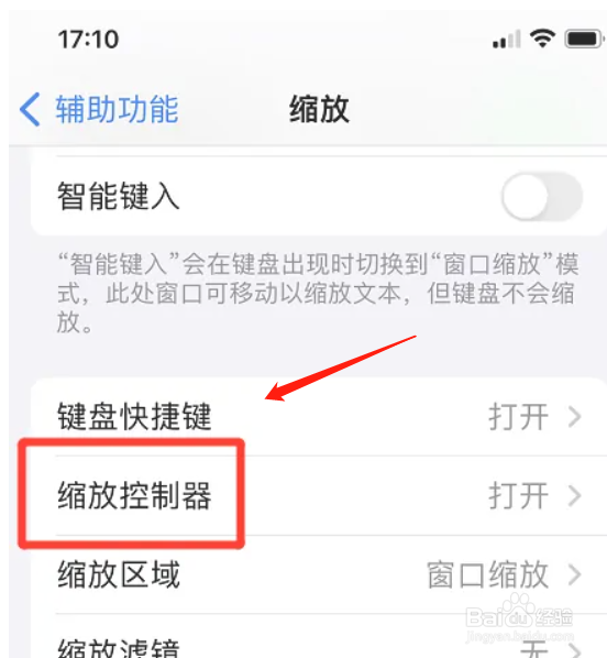 iphone手机怎么取消单点缩放控制器操作