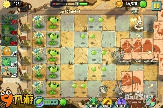 【图文】安卓ios《植物大战僵尸2》古埃及第11关