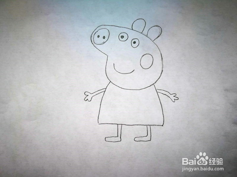 猪年画小猪——小猪佩奇的简笔画画法