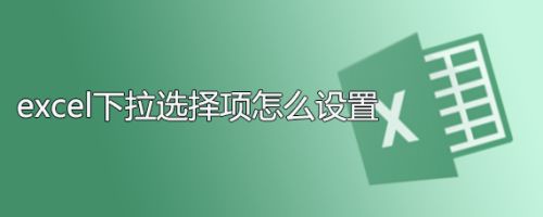 excel下拉选择项怎么设置