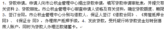 住房公积金贷款买房子的相关流程
