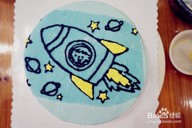 怎样做小火箭生日蛋糕