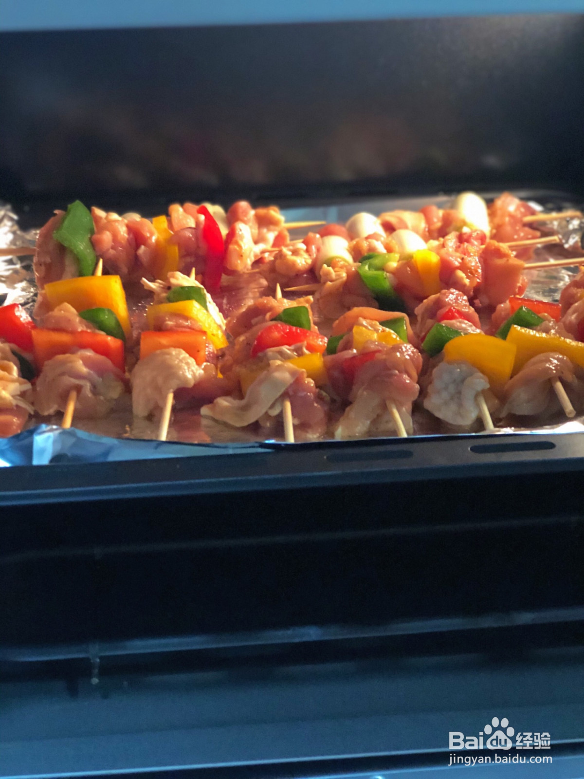 彩椒大葱鸡肉串的做法