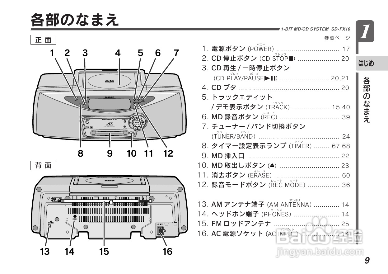 SHARP SD-FX10组合音响说明书:[1]