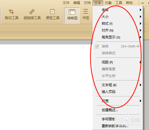 PDF的文本工具在哪里？