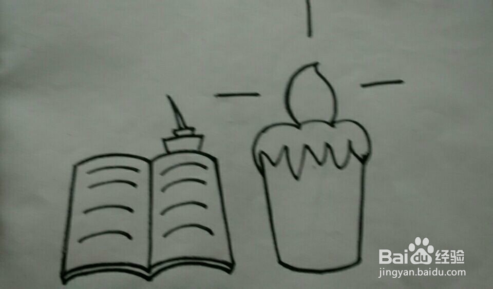 简笔画——书桌一角