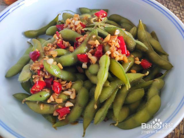 凉拌毛豆的做法