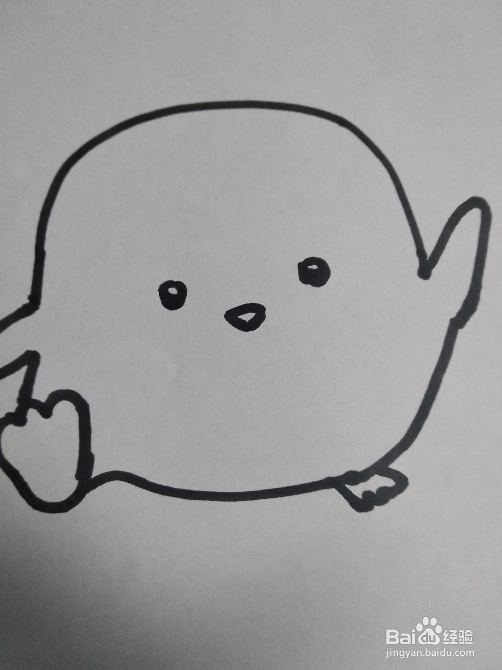 萌萌小鸡仔的简笔画
