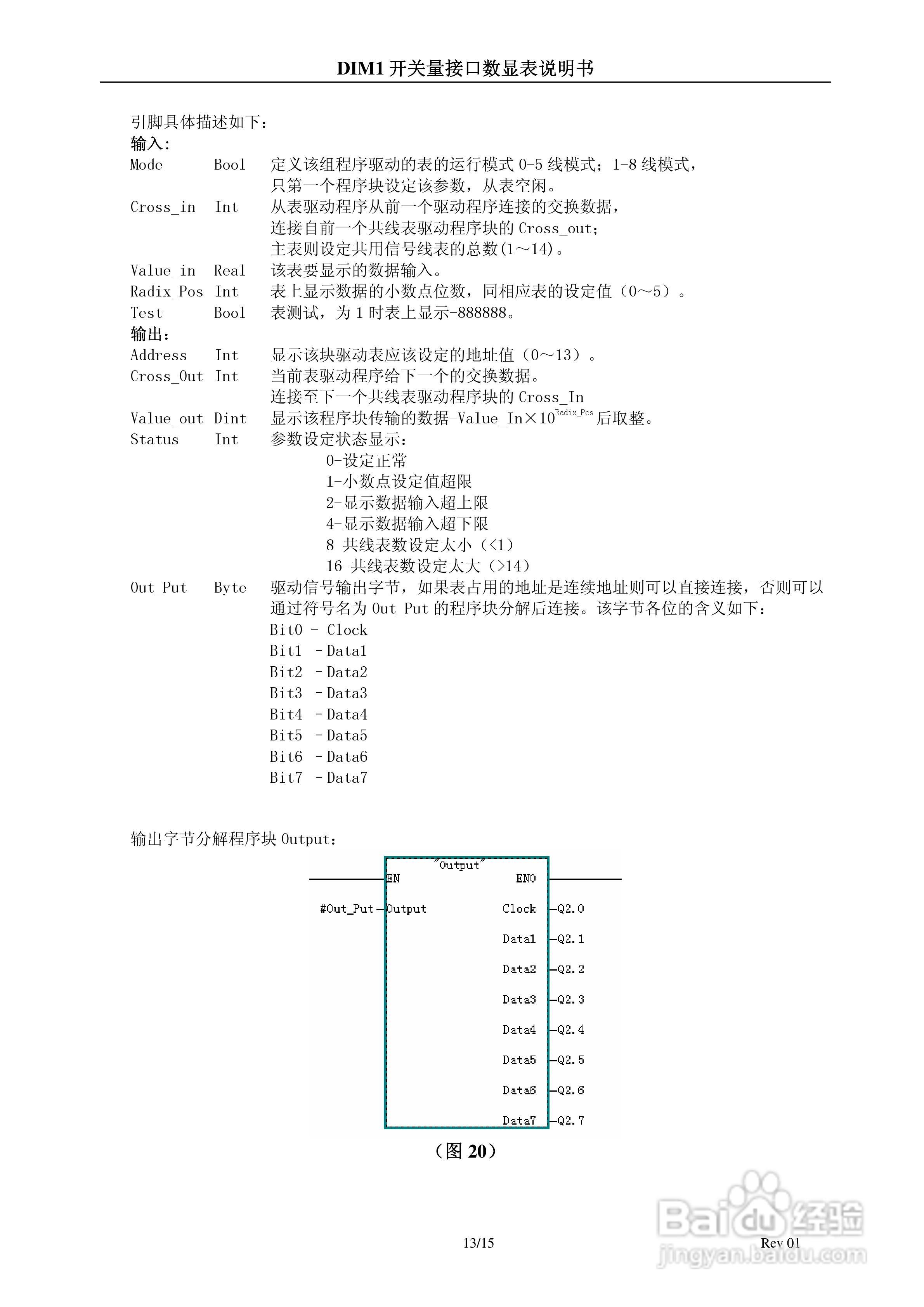 DIM1开关量接口数显表说明书