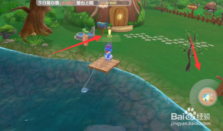 摩尔庄园中怎么钓小龙虾