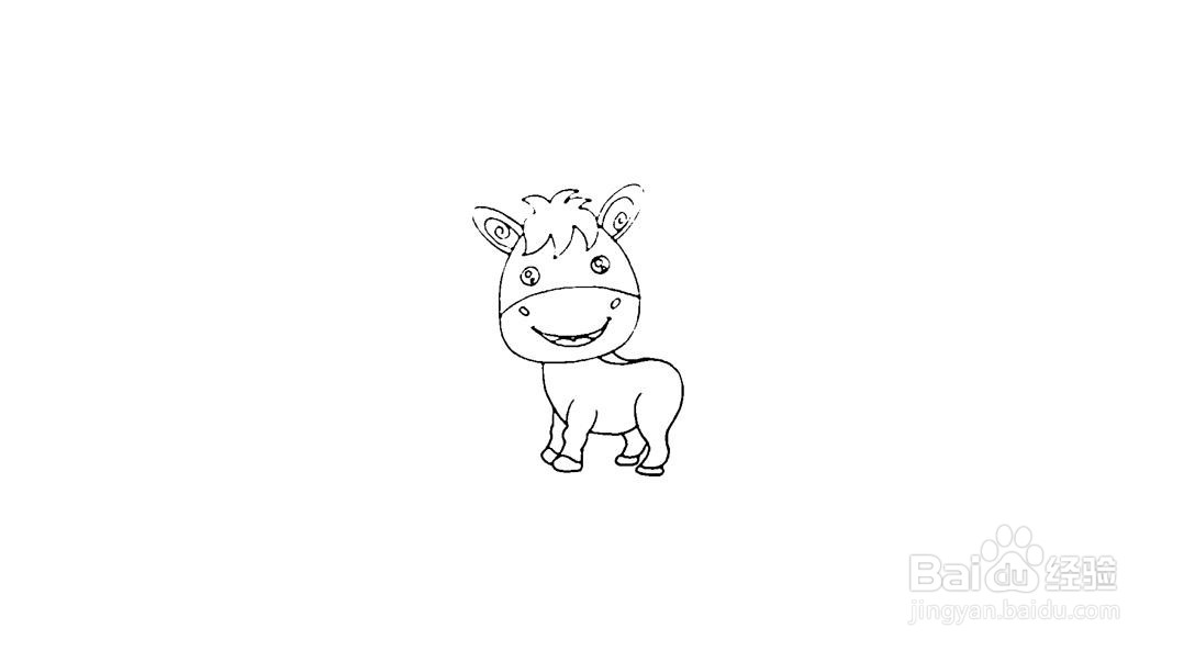 小毛驴简笔画画法教程
