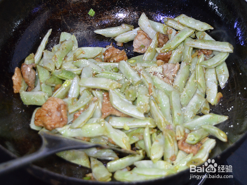 豆角溜炒肉片的做法