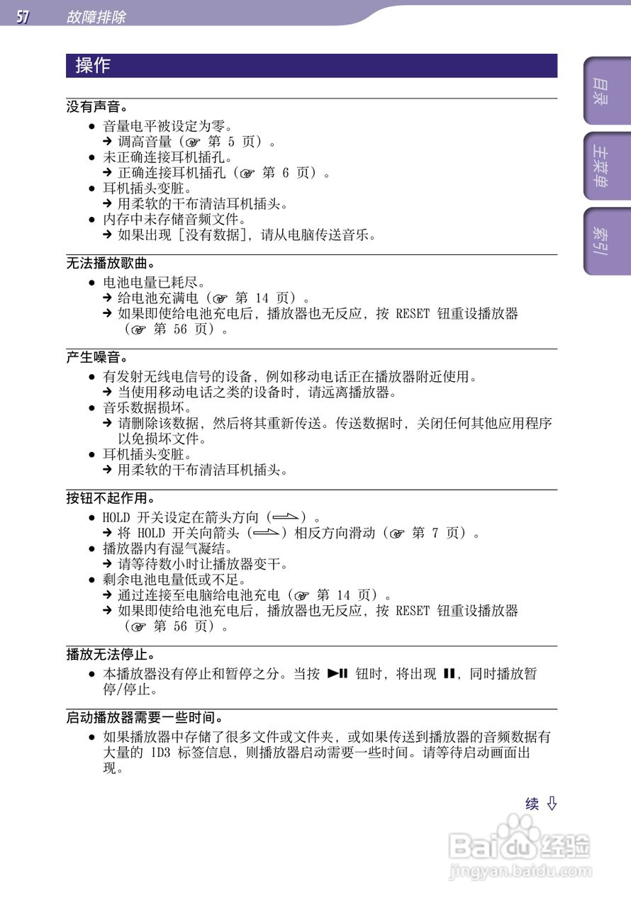 SONY索尼NWZ-B153数码影音使用说明书:[6]
