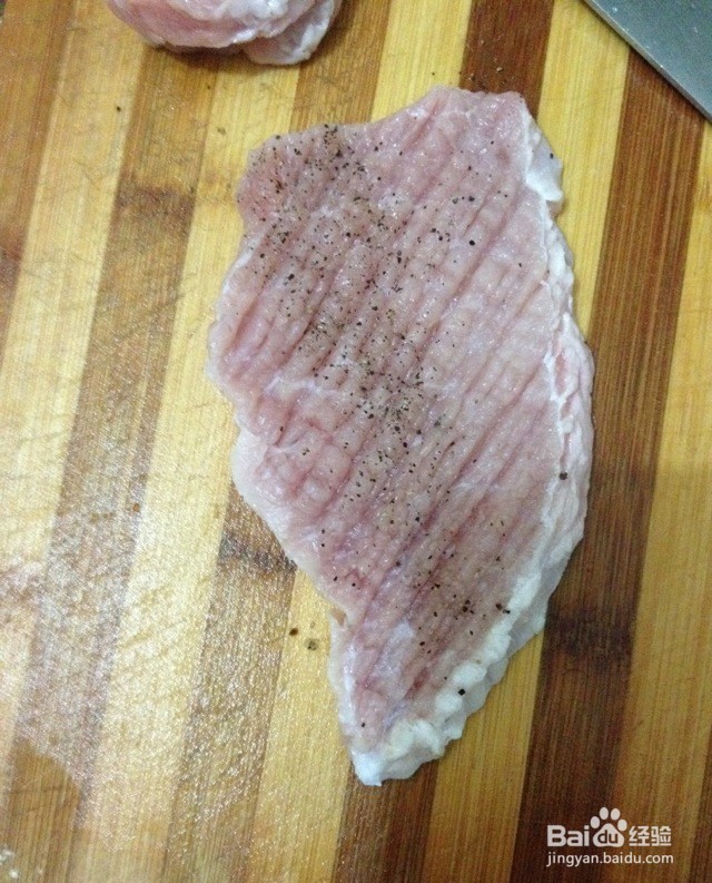 煎炸黑椒猪扒的做法