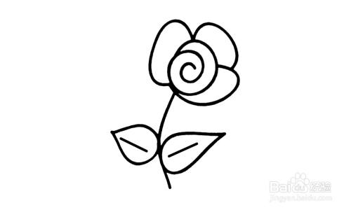 一步一步教你画出玫瑰简笔画?