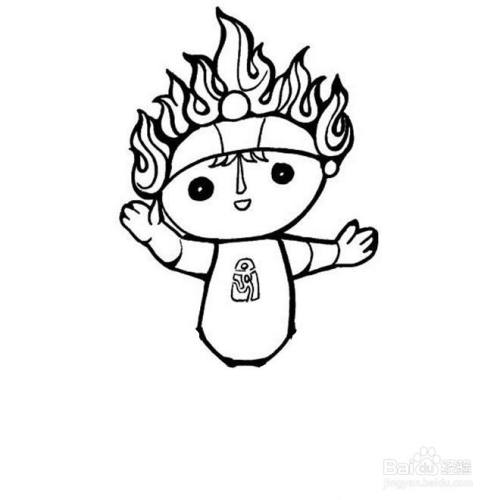 卡通福娃的简笔画