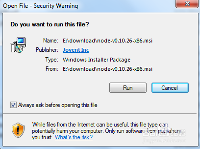 Node.JS 安装配置方案。