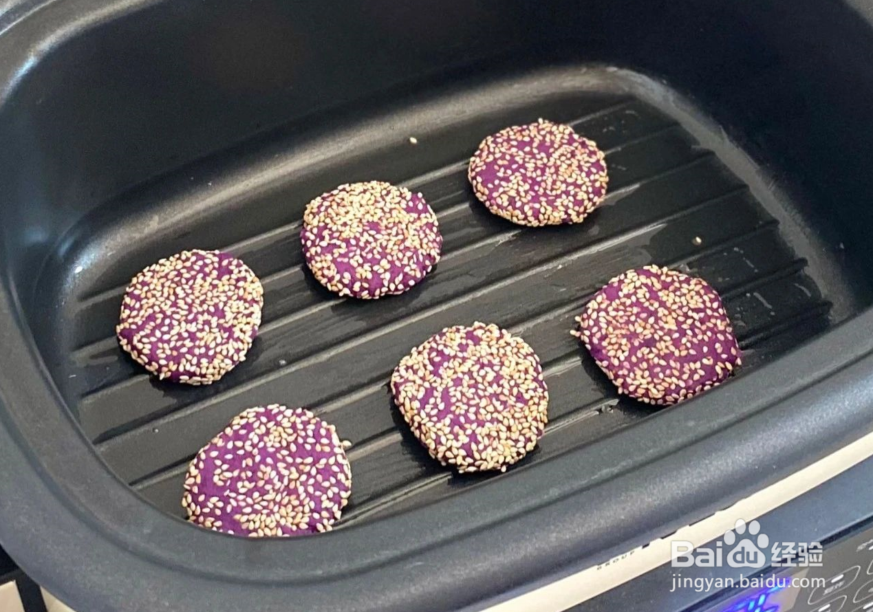 紫薯芝麻饼怎么做