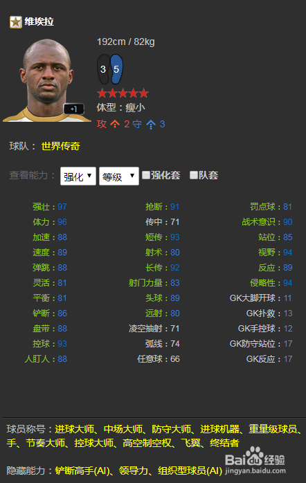 FIFA ONLINE3球员推荐(后腰篇)
