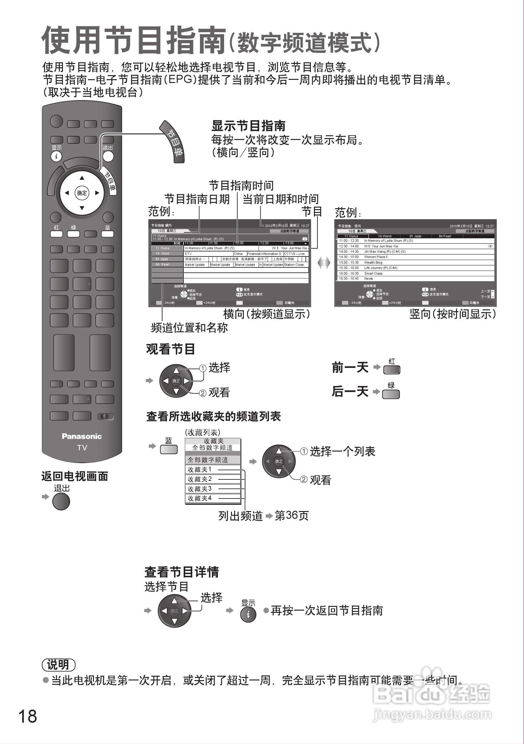 电视使用说明书图片