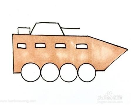 如何画装甲车简笔画
