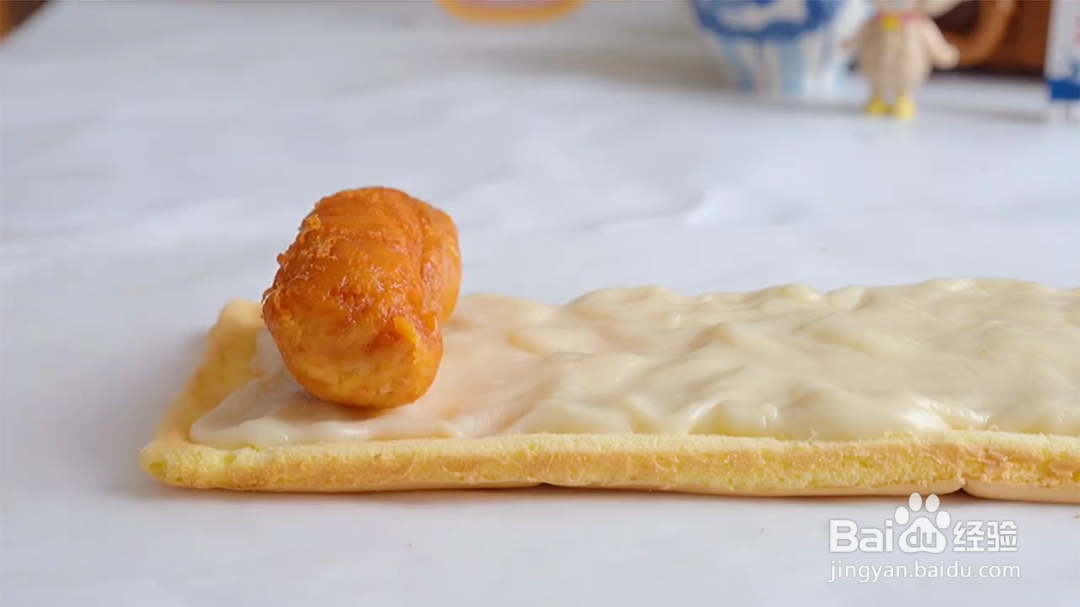 好吃拉丝的肉松麻薯虎皮卷做法